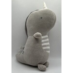 Living Textiles Taylor the T-Rex Plush Dinosaur Rattle 14" Knit Stuffed Toy